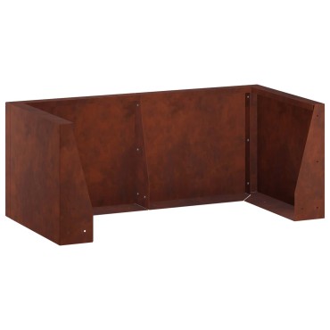 vidaXL Τοίχος Στήριξης 4 τμχ. 100 x 100 x 30 cm Γαλβανισμένος Χάλυβας