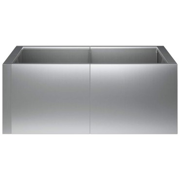 vidaXL Τοίχος Στήριξης 4 τμχ. 100 x 100 x 30 cm Γαλβανισμένος Χάλυβας