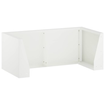 vidaXL Τοίχος Στήριξης 8 τμχ. 300 x 100 x 40 εκ. Ατσάλι Λευκό