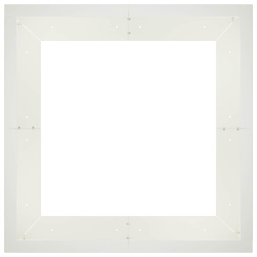 vidaXL Τοίχος Στήριξης 4 τμχ. 100 x 100 x 30 cm Ατσάλι Λευκό