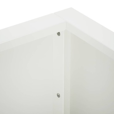 vidaXL Τοίχος Στήριξης 4 τμχ. 100 x 100 x 30 cm Ατσάλι Λευκό