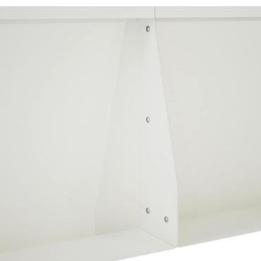 vidaXL Τοίχος Στήριξης 4 τμχ. 100 x 100 x 30 cm Ατσάλι Λευκό