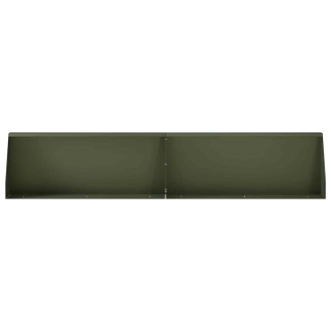 vidaXL Τοίχος Στήριξης 4 τμχ. 100 x 12 x 50 εκ Ατσάλι Λαδί