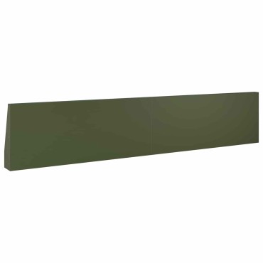 vidaXL Τοίχος Στήριξης 4 τμχ. 100 x 12 x 50 εκ Ατσάλι Λαδί