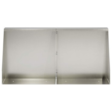 vidaXL Τοίχος Στήριξης 4 τμχ. 40 x 12 x 30 εκ. Ανοξείδωτο Ατσάλι Ασημί