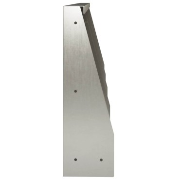 vidaXL Τοίχος Στήριξης 4 τμχ. 40 x 12 x 30 εκ. Ανοξείδωτο Ατσάλι Ασημί