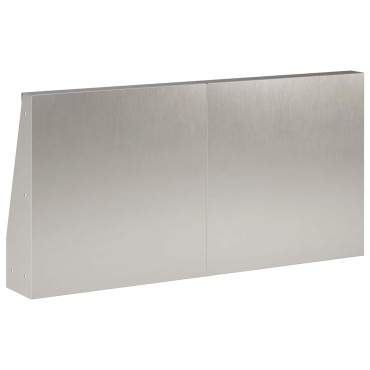 vidaXL Τοίχος Στήριξης 4 τμχ. 40 x 12 x 30 εκ. Ανοξείδωτο Ατσάλι Ασημί