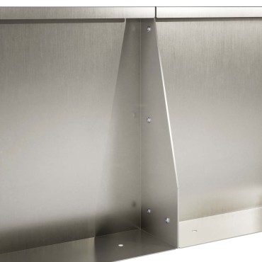 vidaXL Τοίχος Στήριξης 4 τμχ. 40 x 12 x 30 εκ. Ανοξείδωτο Ατσάλι Ασημί