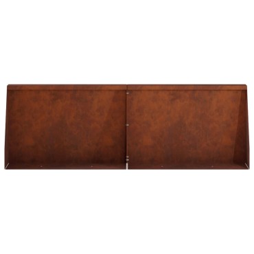 vidaXL Τοίχος Στήριξης 2 τμχ. 60 x 12 x 50 εκ. Σκ rusty