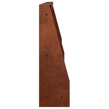 vidaXL Τοίχος Στήριξης 2 τμχ. 60 x 12 x 50 εκ. Σκ rusty
