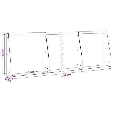vidaXL Τοίχος Στήριξης 6 τμχ. 40 x 12 x 40 εκ. Γαλβανισμένος Χάλυβας