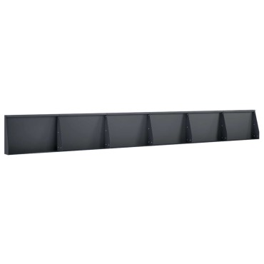 vidaXL Τοίχος Στήριξης 6 τμχ. 60 x 12 x 30 εκ Ατσάλι Ανθρακί