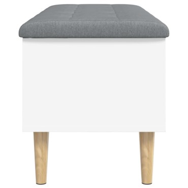 vidaXL Παγκάκι Αποθήκευσης Λευκό 102x42x46cm από Επεξεργ. Ξύλο 1 τεμ.