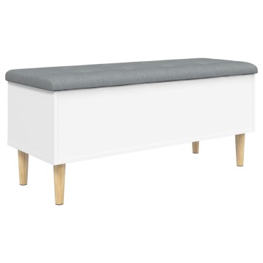 vidaXL Παγκάκι Αποθήκευσης Λευκό 102x42x46cm από Επεξεργ. Ξύλο 1 τεμ.