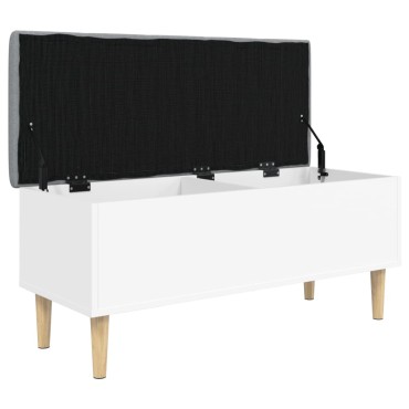 vidaXL Παγκάκι Αποθήκευσης Λευκό 102x42x46cm από Επεξεργ. Ξύλο 1 τεμ.