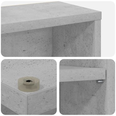 vidaXL Ντουλάπα CD Γκρι Σκυροδέματος 33x23,5x175cm
