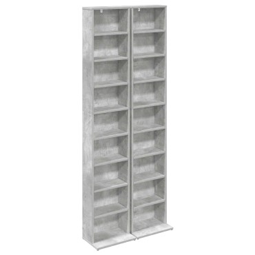 vidaXL Ντουλάπα CD 2 τεμ. Γκρι Σκυροδέματος 33x23,5x175cm
