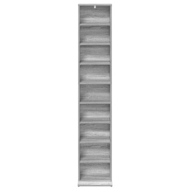 vidaXL Ντουλάπα CD Γκρι Sonoma 33x23,5x175cm Επεξεργασμένο Ξύλο