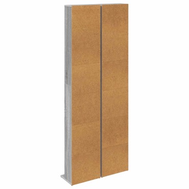 vidaXL Ντουλάπα CD 2 τεμ. Γκρι Sonoma 33x23,5x175cm