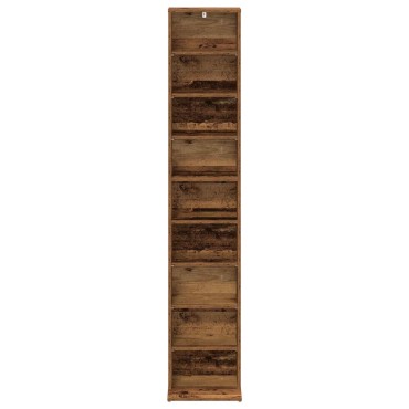 vidaXL Ντουλάπα CD Παλαιωμένο ξύλο 33x23,5x175cm