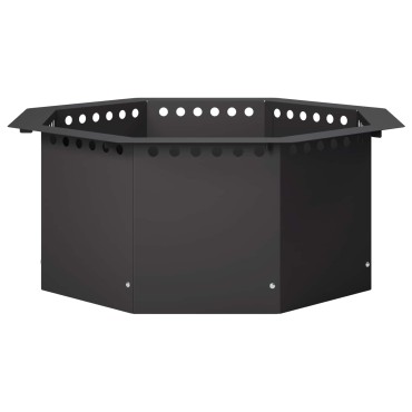 vidaXL Δαχτυλίδι φωτιάς Μαύρο 60 x 60 x 25 εκ Ατσάλι