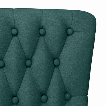 vidaXL Καναπέ με κουβέρτα Σκούρο Πράσινο 56,5 x 70 x 110 εκ ύφασμα