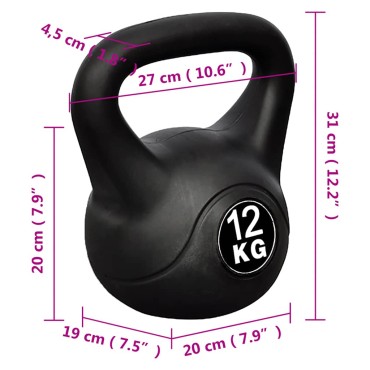 vidaXL Βαράκι Γυμναστικής Kettlebell 12 κιλά