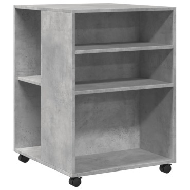 vidaXL Βοηθητικό Τραπέζι με Ρόδες Γκρι Σκυρ 55x60x78cm Επεξ. Ξύλο