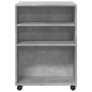vidaXL Βοηθητικό Τραπέζι με Ρόδες Γκρι Σκυρ 55x60x78cm Επεξ. Ξύλο