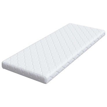 vidaXL Στρώμα Λευκό 80x200cm Ζακάρ ύφασμα 1 τεμ. - Μονό