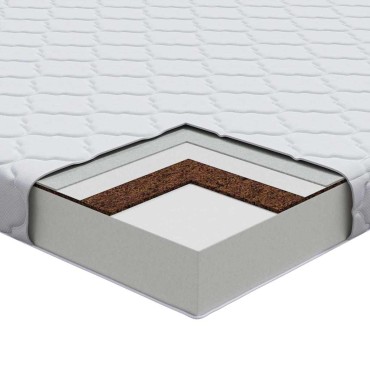 vidaXL Στρώμα Λευκό 80x200cm Ζακάρ ύφασμα 1 τεμ. - Μονό