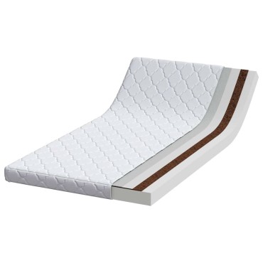 vidaXL Στρώμα Λευκό 90x190cm Ζακάρ ύφασμα 1 τεμ. - Μονό