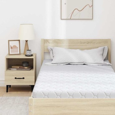 vidaXL Στρώμα Λευκό 90x190cm Ζακάρ ύφασμα 1 τεμ. - Μονό