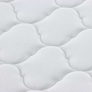vidaXL Στρώμα Λευκό 90x190cm Ζακάρ ύφασμα 1 τεμ. - Μονό