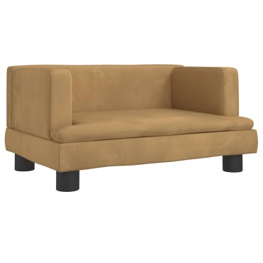 vidaXL Καναπές Παιδικός Καφέ 60x40x30cm από Βελούδο 1 τεμ.