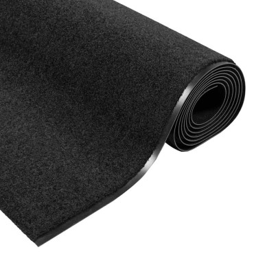 vidaXL Χαλάκι Εξώπορτας Άλλο Μαύρο 120 x 400 cm Πολυαμίδιο και PVC
