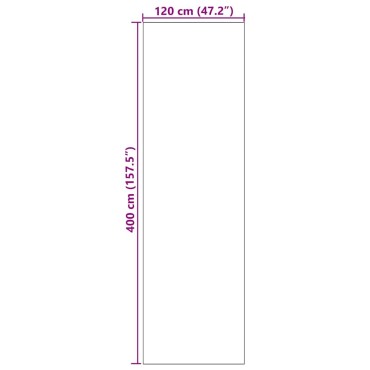 vidaXL Χαλάκι Εξώπορτας Άλλο Μαύρο 120 x 400 cm Πολυαμίδιο και PVC