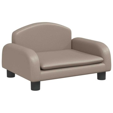 vidaXL Καναπές Παιδικός Καπουτσίνο 50x40x30cm από Συνθ. Δέρμα 1 τεμ.