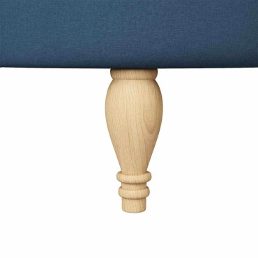 vidaXL Καναπέ με κουβέρτα Μπλε 56,5 x 70 x 110 εκ ύφασμα