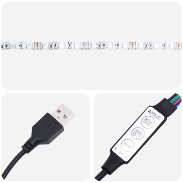 vidaXL Έπιπλο Τηλεόρασης με LED Μαύρη βελανιδιά 100X35,5x25cm