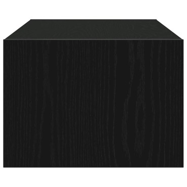 vidaXL Έπιπλο Τηλεόρασης με LED Μαύρη βελανιδιά 100X35,5x25cm