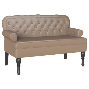vidaXL Καναπές Chesterfield Καπουτσίνο 119,5x64,5x75cm