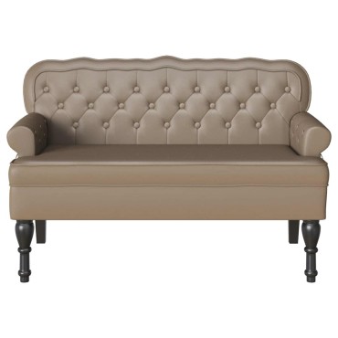 vidaXL Καναπές Chesterfield Καπουτσίνο 119,5x64,5x75cm