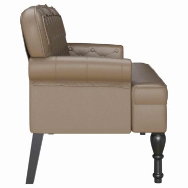 vidaXL Καναπές Chesterfield Καπουτσίνο 119,5x64,5x75cm