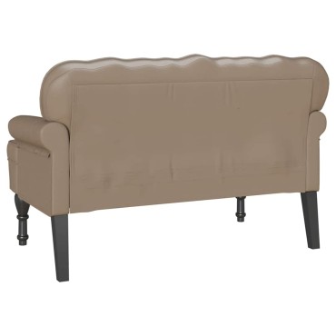 vidaXL Καναπές Chesterfield Καπουτσίνο 119,5x64,5x75cm