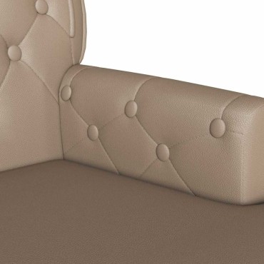 vidaXL Καναπές Chesterfield Καπουτσίνο 119,5x64,5x75cm