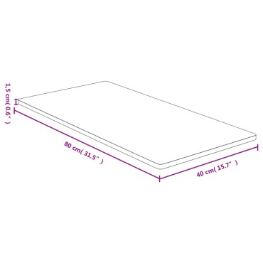 vidaXL Επιφάνεια Τραπεζιού 40x80x1,5 από Μπαμπού 40x80x1,5cm 1 τεμ.