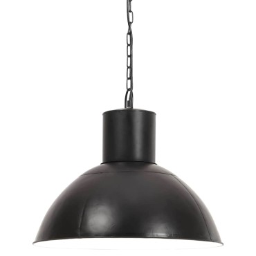 vidaXL Φωτιστικό Κρεμαστό Στρογγυλό 25 W Μαύρο 48 εκ. Ε27