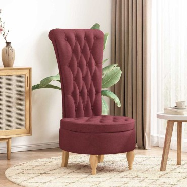 vidaXL Καναπέ με κουβέρτα Κόκκινο 56,5 x 70 x 110 εκ ύφασμα