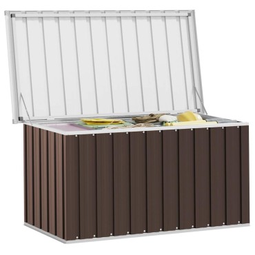 vidaXL Κουτί Αποθήκευσης Κήπου Καφέ 129x67x65cm 1 τεμ.